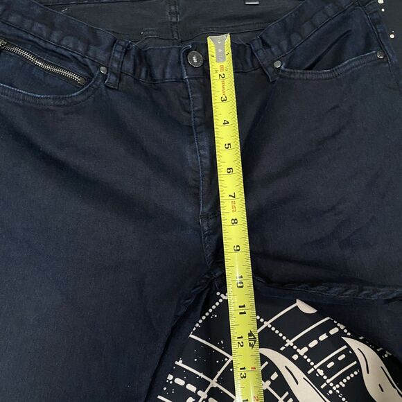 John Varvatos Mens Jeans Size 36 Black Blue Fade Denim Y2K Designer Preppy - Picture 7 of 8